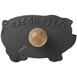 Norpro Cast Iron Pig Shaped Bacon Press with Wood Handle 8.5in 21.5cm