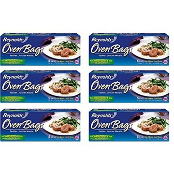 Reynolds B Oven Cooking Large Size for Meats & Poultry up to 8-Pounds 5 Count Boxes Pack of 6 30 Bags Total