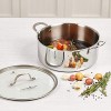 Copper Chef Titan Pan Try Ply Stainless Steel Non- Stick Pans 7.5 QT Casserole Pan with Lid