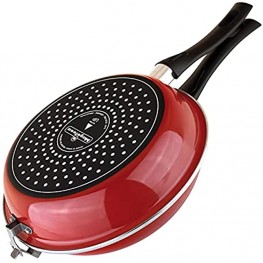 MAGEFESA FRITTATA FRYING PAN. Double layer non-stick frying pan vitrified steel compatible with all types of fire including induction Dishwasher safe Ergonomic handle 9,4” RED