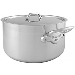 Mauviel M'Urban 28cm 11 Stewpan with lid Cast SS Handle Tri-Ply stew pan 11 in brushed stainless steel
