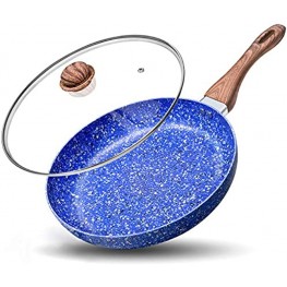 MICHELANGELO Small Frying Pan with Lid 8 Inch Frying Pan with 100% APEO & PFOA-Free Stone-Derived Nonstick Interior Stone Frying Pan Small Egg Pan 8 Inch Granite Frying Pan Nonstick 8 IN