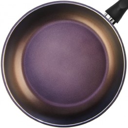 TeChef Color Pan 12 Frying Pan Coated with New Safe Teflon Select Color Collection Non-Stick Coating PFOA Free Aubergine Purple