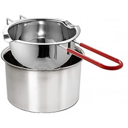 2Pack 304 Stainless Steel Double Boiler Pot with Heat Resistant Handle for Melting Chocolate Butter Cheese Caramel and Candy 18 8 Steel Melting Pot,480ml 16.23oz