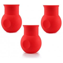 DD-life 3 Pcs Silicone Chocolate Melting Pot Butter Sauce Milk Microwave Baking Pouring Tool Red