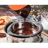 Double Boiler Pot Stainless Pot for Melting Chocolate Candy Soap Butter Wax Melter Candle Making Steam Pot with Orange Silicone Spatula 600ML 20OZ