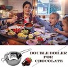 Double Boiler Stainless Steel Pot with Heat Resistant Handle,Large Capacity for Melting Chocolate Butter Cheese Caramel and Candy