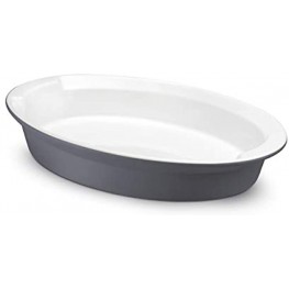 Giannini CERAMAX Oval Ceramic Baking Dish Matt Dark Grey 40 x 28 x 7 cm