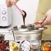 LIKEGOR Stainless Steel Double Boiler Pot 600ML with Heat-resistant Handle and Silicone Spatula for Melting Chocolate Candy Butter and Candle Making New Upgrade