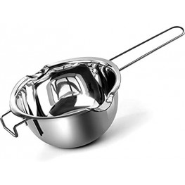 Stainless Steel Double Boiler Pot for Melting Chocolate Melting Pot for Chocolate Candy and Candle Making 18 8 Steel 2 Cup Capacity 480 ML