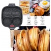 Fried Egg Pan Egg Frying Pan With Lid Nonstick 3 Section Pancake Pan Aluminium Alloy Cooker For Breakfast Suitable For Gas Stove & Induction Cooker