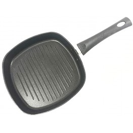 Aluminum Grill Pan For Stove Tops Pre-seasoned Grill Veggies Fish Meats Deep Square Grill Pan Grill Griddle Pan with Easy-Grip Handles Nonstick Grill Pan