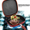 Grill Pan 28cm Red Square DoubleSided Frying Pan Multi Purpose NonStick Pan for Barbecue Grill Kitchen Supplies