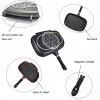 Longma Double-sided Portable BBQ Grill Pan Nonstick Aluminum Alloy Double Omelette Square Pan Flip Pan Jumbo Grill Cookware for Indoor Outdoor Camping Cooked Fish Chicken