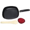 Non-Stick Aluminium Grill Pan,Aluminum Nonstick Cookware Square Grill Pan Black ,Valentine Day Gifts