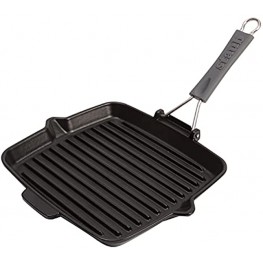 Staub Cast Iron 9.5" Square Folding Grill Matte Black Made in France