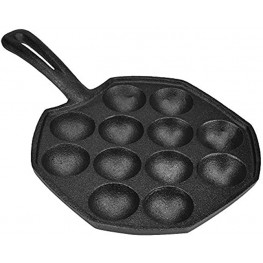 Takoyaki Pan 12 Molds Cast Iron Nonstick Takoyaki Maker Stovetop Grill Pan for Octopus Balls Aebleskivers Pancake Egg Puff