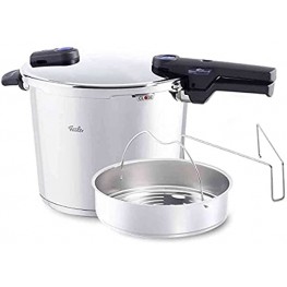 10.6 Quart Vitaquick Pressure Cooker Bundle With Perforated Insert with Tripod for 10.6 | Stainless Steel Pressure Cooker | Premium Pressure | Automatic Pressure Valve and Auto-Locking Handle