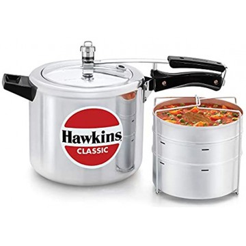 Hawkins Pressure cooker 6.5 L WITH SEPERATOR Silver