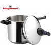 Magefesa Favorit Super-Fast and Easy To Use pressure cooker 18 10 stainless steel suitable for all types of cooktops including induction excellent heat distribution 8 Qt