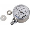 MEASUREMAN Stainless Steel Pressure Cooker Gauge Pressure Canner Gauge Steam Pressure Gauge 2 Dial Lower Mount Including Hexagon Gasket and Nut