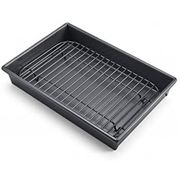 Chicago Metallic 26639 Petite Roast Pan with Rack Grey 10-Inch-by-7-Inch