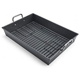 Chicago Metallic Professional Non-Stick Roaster with Handles and Non-Stick Rack 17-Inch-by-12-Inch