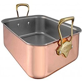 Mauviel M'Heritage M150B Copper Tri Ply 20 70 10 15.7" x 11.8" Roaster With Rack Bronze Handle