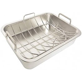 only fire Stainless Steel Barbecue Bakeware Roaster Roasting Pans with U-Rack