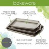Rachael Ray Nonstick Bakeware Set without Grips includes Nonstick Cookie Sheets Baking Sheets 3 Piece Silver