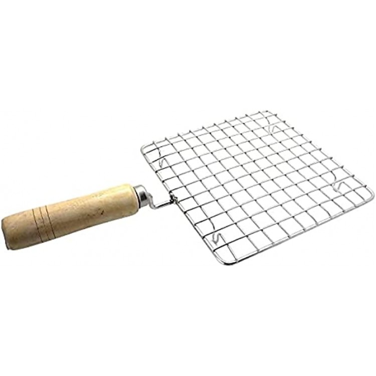 Stainless Steel Wire Roaster,Wooden Handle Square with Roasting Net,Roasting Net 