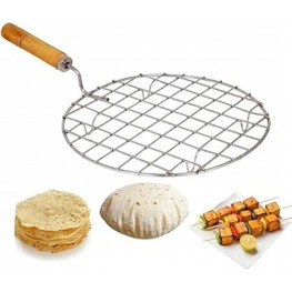 Steel Roasting Net with Tong,Roasting Net,Stainless Steel Wire Roaster,Multi-Purpose Roti Jari,Roti Jali Roti Grill Papd Jali Chapati Grill Paneer tandoor Jali