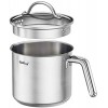 1.5 Quart Stainless Steel Saucepan With Pour Spout Fosslang Saucepan with Glass Lid 6 Cups Burner Pot With Spout for Boiling Milk Sauce Gravies Pasta Noodles