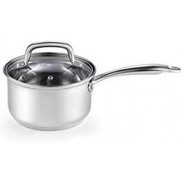 Cook N Home Lid 2-Quart Stainless Steel Saucepan Silver