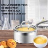 Duxtop Professional Stainless Steel Sauce Pan with Lid Kitchen Cookware Induction Pot with Impact-bonded Base Technology 2.5 Quart