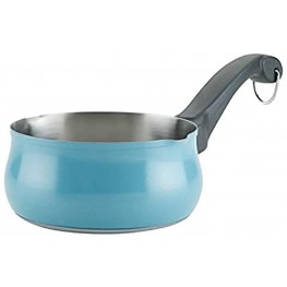 Farberware 120 Limited Edition Stainless Steel Sauce Pan Saucepan with Pouring Spouts 1 Quart Aqua Blue