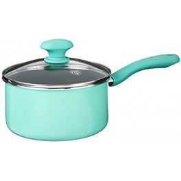 GreenLife Soft Grip Diamond Healthy Ceramic Nonstick Saucepan with Lid 2QT Turquoise