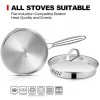 Mr. Right 18 10 Stainless Steel Saucepan with Glass Strainer Lid,2 1 2 Quart Multipurpose Sauce Pan with Cover Sauce Pot Induction Cooking Pot- Side Spouts for Easy Pour with Ergonomic Handle