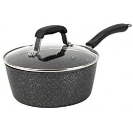 Re.cook 2.5 Quart Sauce Pan with Glass Lid Small Soup Pot Nonstick Saucepan with Granite Coating from Whitford Palm Home Kitchen or Restaurant Cookware Dishwasher Safe