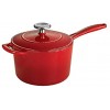 Tramontina Covered Sauce Pan Enameled Cast Iron 2.5-Quart Gradated Red 80131 060DS