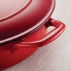 Tramontina Covered Sauce Pan Enameled Cast Iron 2.5-Quart Gradated Red 80131 060DS