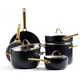 GreenPan Reserve Healthy Ceramic Nonstick Cookware Pots and Pans Set 10 Piece Black
