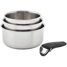 T-fal Ingenio Preference Nonstick Cookware Set-Fry Sauce Pan Pots 4 piece Stainless Steel