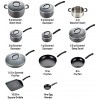 T-fal Ultimate Hard Anodized Nonstick 17 Piece Cookware Set Black