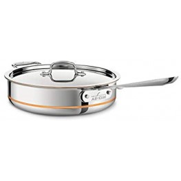 All-Clad 6405 SS Copper Core 5-Ply Bonded Dishwasher Safe Saute Pan Cookware 5-Quart Silver