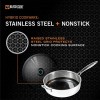 Black Cube Frieling Hybrid Stainless Nonstick Cookware Saute Pan with Lid 11-Inch Diameter Silver