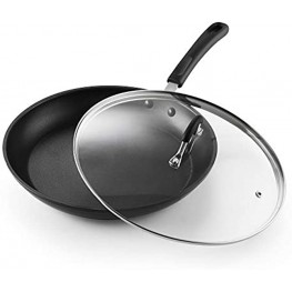 Cook N Home Professional Hard Anodize Saute Fry Pan 12 inches Black