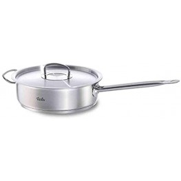 Fissler original-profi collection Saute-Pan 11-in 5 qt Roasting-Pan Stainless-Steel with Metal Lid Induction silver