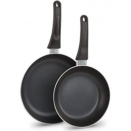 GoodCook Nonstick Aluminum 8" and 10" Frying Pan Set Black