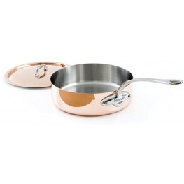 Mauviel Made In France M'Heritage Copper 150s 5.8-Quart Saute Pan with Lid and Cast Stainless Steel Handle